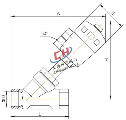 P1內(nèi)螺紋氣動角座閥連接尺寸