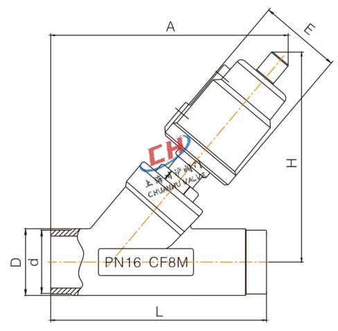 P4蓋米款焊接角座閥連接尺寸