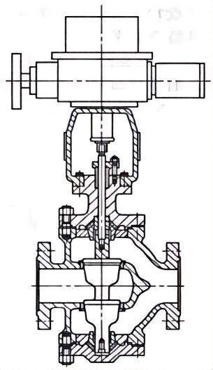 電動(dòng)單座調(diào)節(jié)閥結(jié)構(gòu)圖